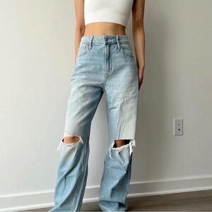 Hollister Light Blue Distressed Boyfriend Jeans